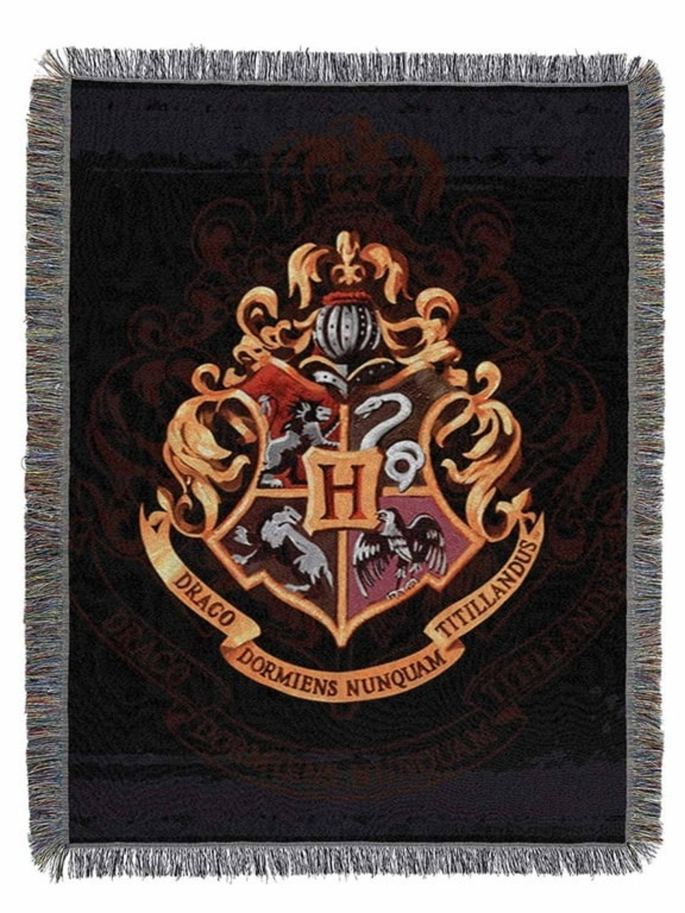 Warner Brothers Harry Potter Hogwarts House Decor Woven Tapestry Throw Blanket